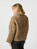 Castor Faux Fur Jacket - Taupe