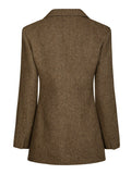 Bowie Herringbone Blazer - Brown