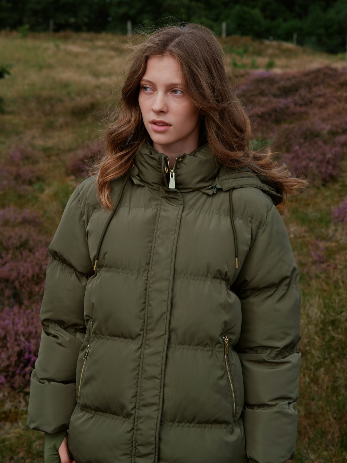Lucette Puffer Jacket - Olive