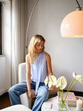 Veda Stripe Top - Light Blue