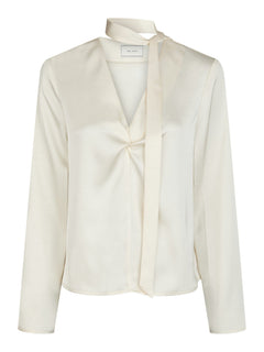 Susanna Heavy Sateen Blouse - Pearl