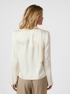 Susanna Heavy Sateen Blouse - Pearl