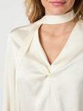 Susanna Heavy Sateen Blouse - Pearl