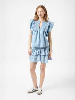 Carin Denim Skirt - Light Blue