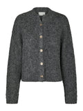Taura Fluffy Knit Cardigan - Antracit