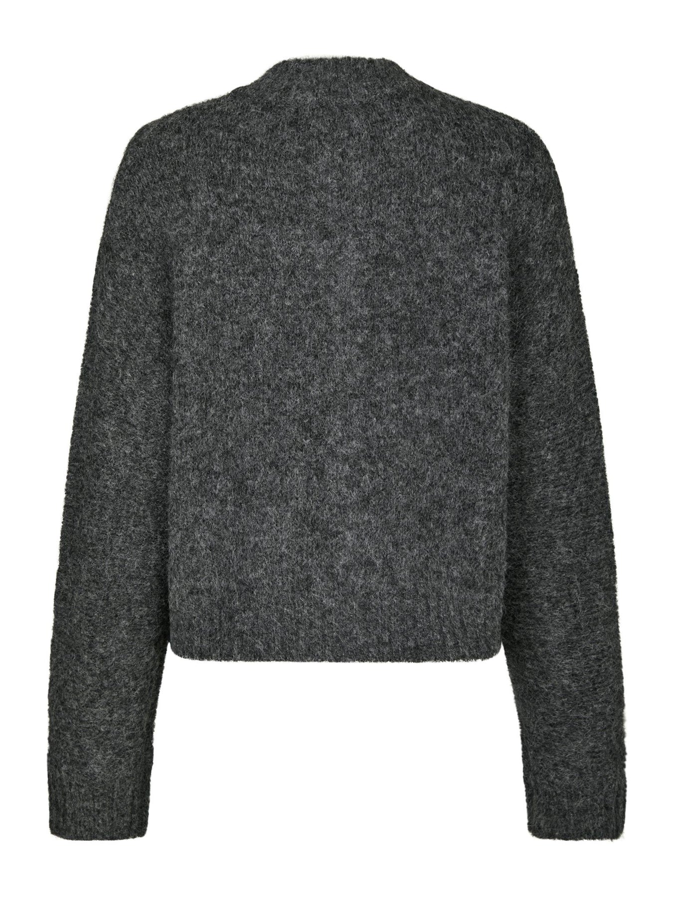 Taura Fluffy Knit Cardigan - Antracit