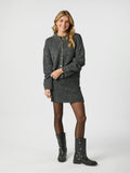 Taura Fluffy Knit Cardigan - Antracit
