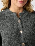 Taura Fluffy Knit Cardigan - Antracit