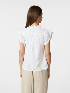 Kyoti Embroidery Top - White