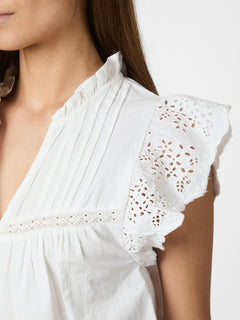 Kyoti Embroidery Top - White