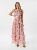 Marli Flower Chiffon Dress - Rose