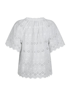 Odet Embroidery Blouse - White