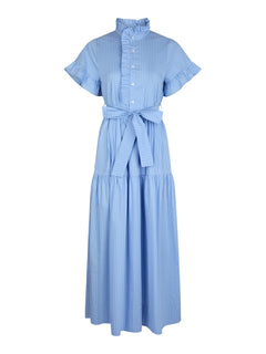 Nellie Stripe Dress - Light Blue