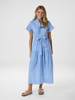 Nellie Stripe Dress - Light Blue