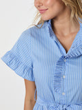 Nellie Stripe Dress - Light Blue
