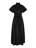 Nellie Poplin Dress - Black