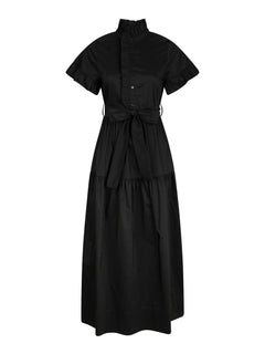Nellie Poplin Dress - Black