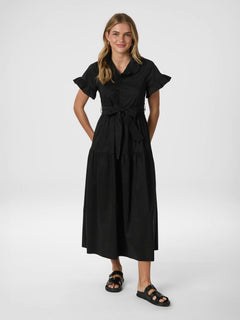 Nellie Poplin Dress - Black
