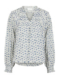 Nipoa Dot Flower Blouse - Blue
