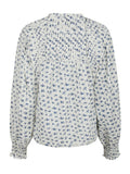 Nipoa Dot Flower Blouse - Blue