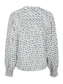 Nipoa Dot Flower Blouse - Blue