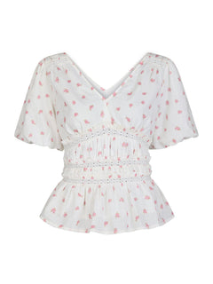 Sapura Fleurie Blouse - Rose