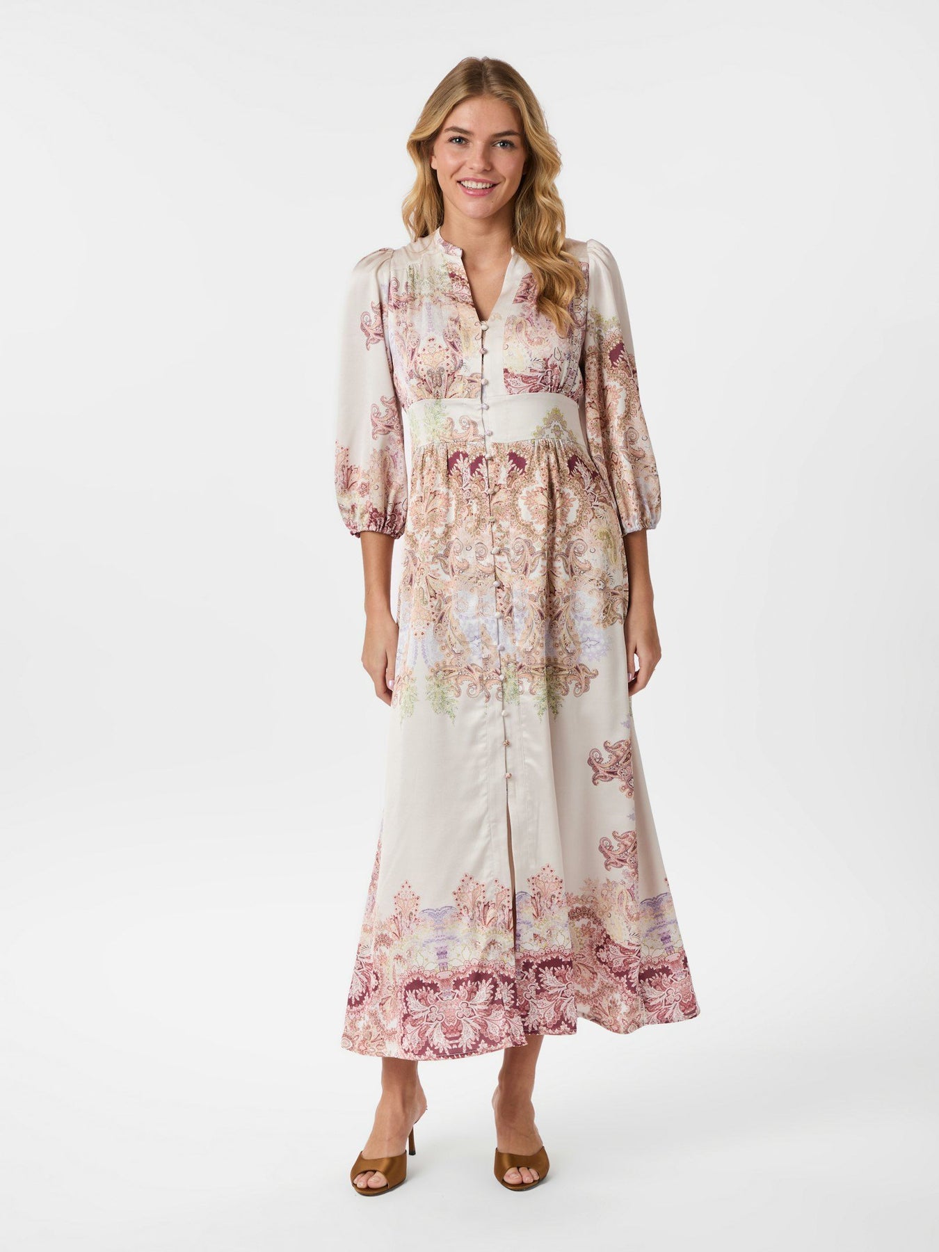 Stellar Artist Paisley Dress Ivory1