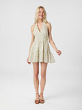 Magda Fine Print Dress - Creme