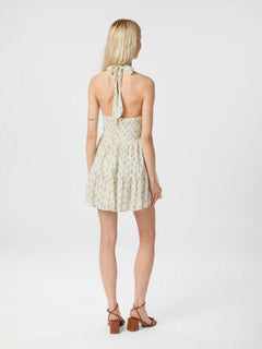 Magda Fine Print Dress - Creme