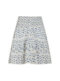 Alett Dot Flower Skirt - Blue