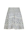 Alett Dot Flower Skirt - Blue