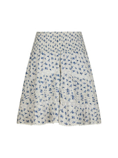 Alett Dot Flower Skirt - Blue