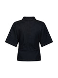 Spenda Denim Blouse - Dark Blue