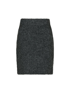 Naria Fluffy Knit Skirt - Antracit