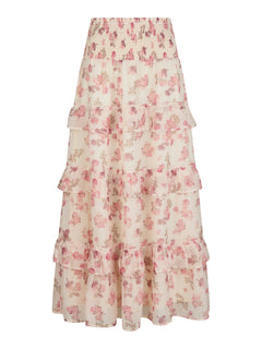 Toddy Marigold Print Skirt - Creme