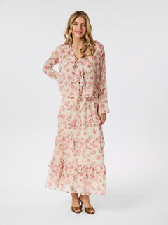 Toddy Marigold Print Skirt - Creme