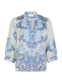 Roselle Artist Paisley Blouse - Powder Blue