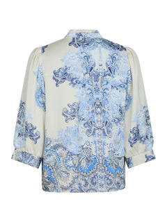 Roselle Artist Paisley Blouse - Powder Blue