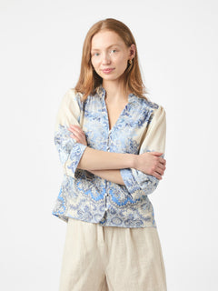 Roselle Artist Paisley Blouse - Powder Blue