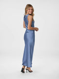Celinie Heavy Sateen Dress - Smoke Blue