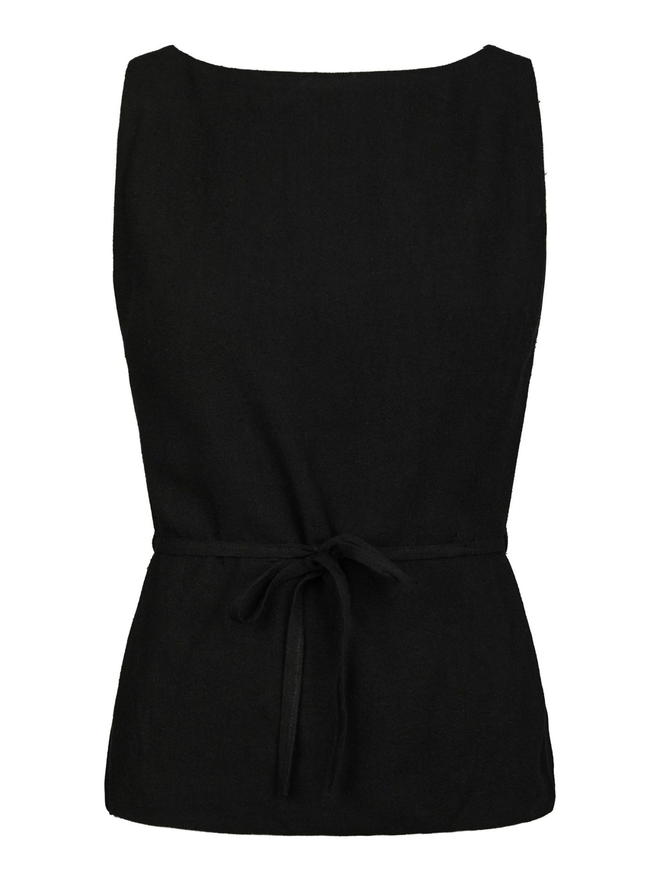 Nassa Linen Top - Black