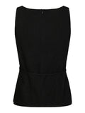 Nassa Linen Top - Black