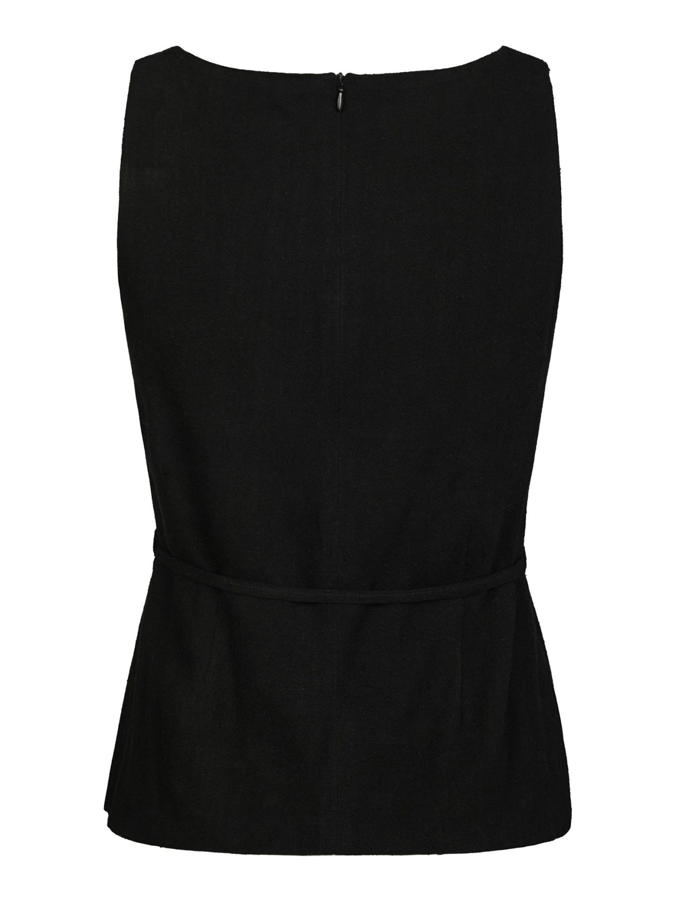 Nassa Linen Top - Black