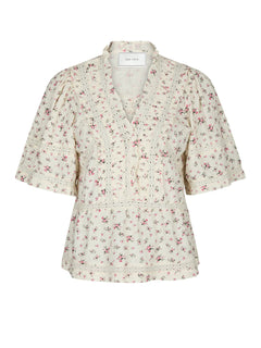 Evienne Floral Blush Top - Rose