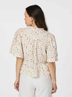 Evienne Floral Blush Top - Rose