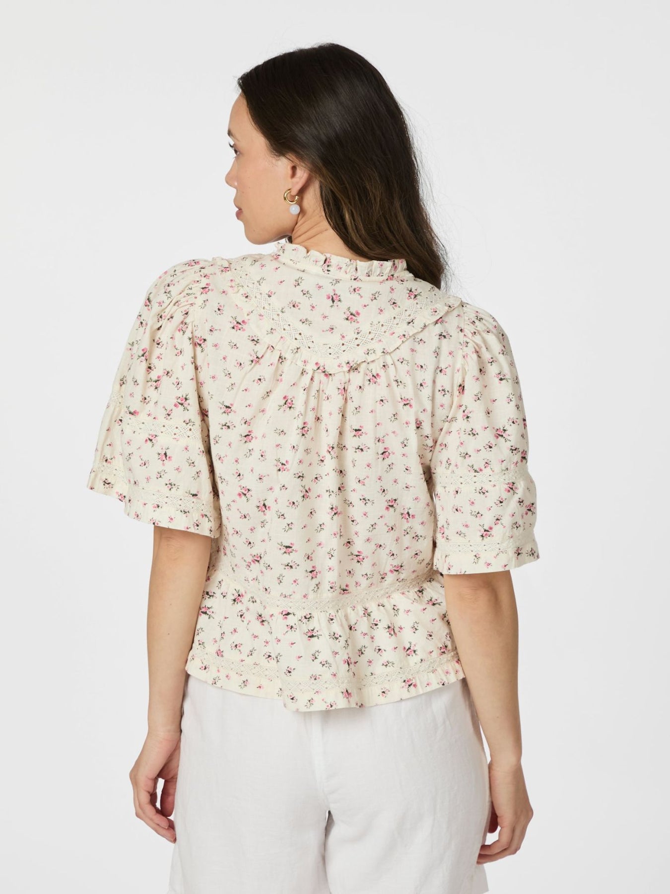 Evienne Floral Blush Top - Rose