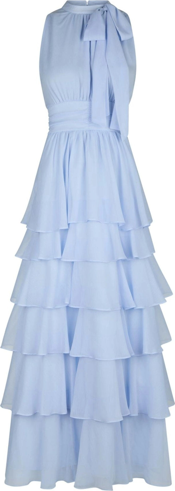 Marli Solid Chiffon Dress - Light Blue