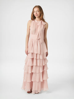Marli Solid Chiffon Dress - Rose