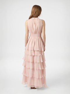 Marli Solid Chiffon Dress - Rose