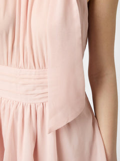 Marli Solid Chiffon Dress - Rose